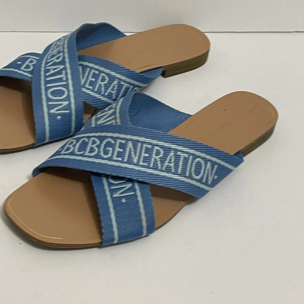 BCBGeneration blue flat Sandals sz 9 - Picture 4 of 12